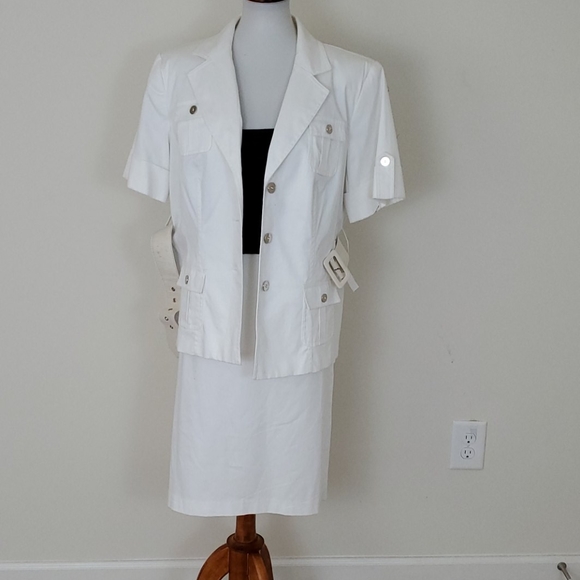 Isabella Suits white skirt set size 14 - Picture 1 of 5